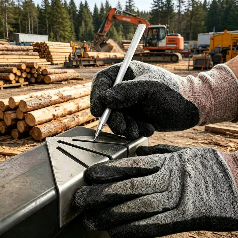 eelhoe Multi-Winkel-Gehrungs-Winkellineal in Silber für Holz- und Metallbearbeitung mit 22,5, 45 und 90 Grad Markierungswerkzeug - Bild 3