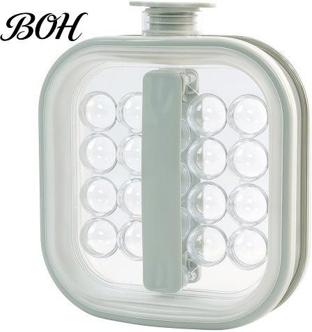 Bohuidadeng 2-in-1 Silikon Eiswürfelform und Wasserflasche in Kugelform für Whiskey und Cocktails, Grau - Bild 1