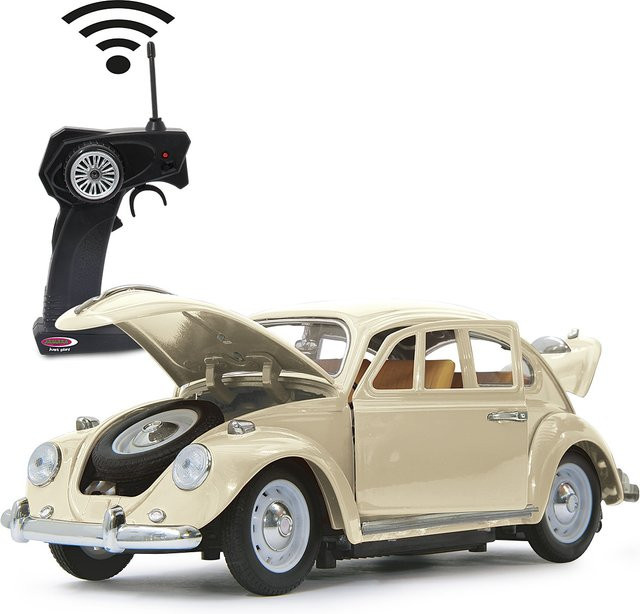 Jamara VW Käfer RC Diecast Spielfahrzeug 1:18 creme weiss - Bild 2