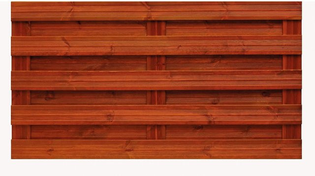 Sichtschutzzaun-Element Goch von Andrewex aus Holz in Teakfarben, 3-fach lasiert, Höhe: 180 cm, Breite: 90 cm - Bild 1