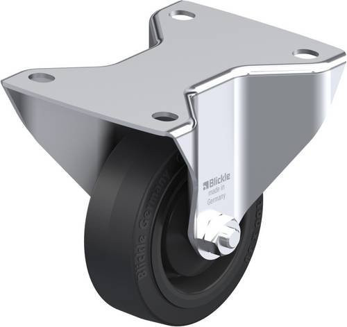 Blickle Bockrolle 263301 BK-POEV 100KA-3 in Schwarz und Grau mit 100mm Rad-Durchmesser und 200kg Tragfähigkeit - Bild 1