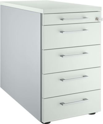 Schäfer Shop Genius Standcontainer 13333 mit Griff, eckig, weiß/grau, B: 43,5 cm, H: 71,7 cm - Bild 1