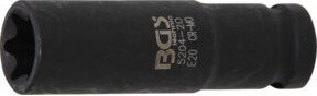 BGS Kraft-Steckschlüssel-Einsatz E-Profil tief 5204-20 mit 12,5 mm (1/2 Zoll) Antrieb und SW E20 mm - Bild 1