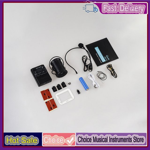 Guitto GGP-05 Akustikgitarren-Multifunktions-Vibrations-Tonabnehmer mit digitalem Live-Stream-EQ und Mikrofon in Schwarz - Bild 1