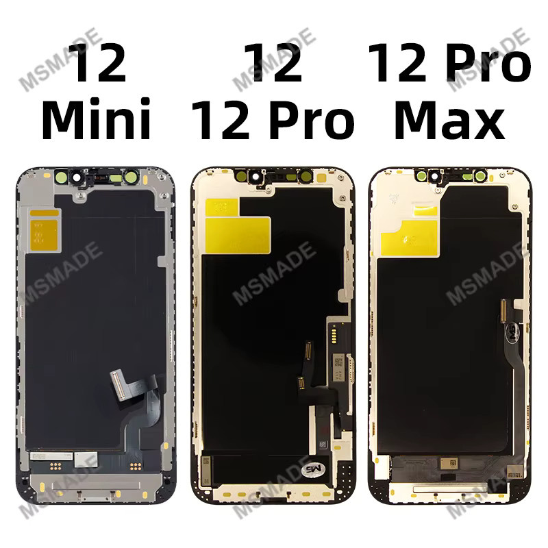 MSMADE OLED Display mit 3D Touchscreen Digitizer für iPhone 12 Pro Max 13 Mini 14 Plus 14 Pro Max 15 Plus 11 X in Schwarz - Bild 2