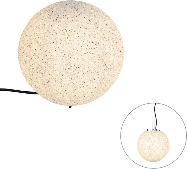 QAZQA Nura Moderne Außenleuchte Grau, IP65, dimmbar, E27, Höhe: 25 cm - Bild 1