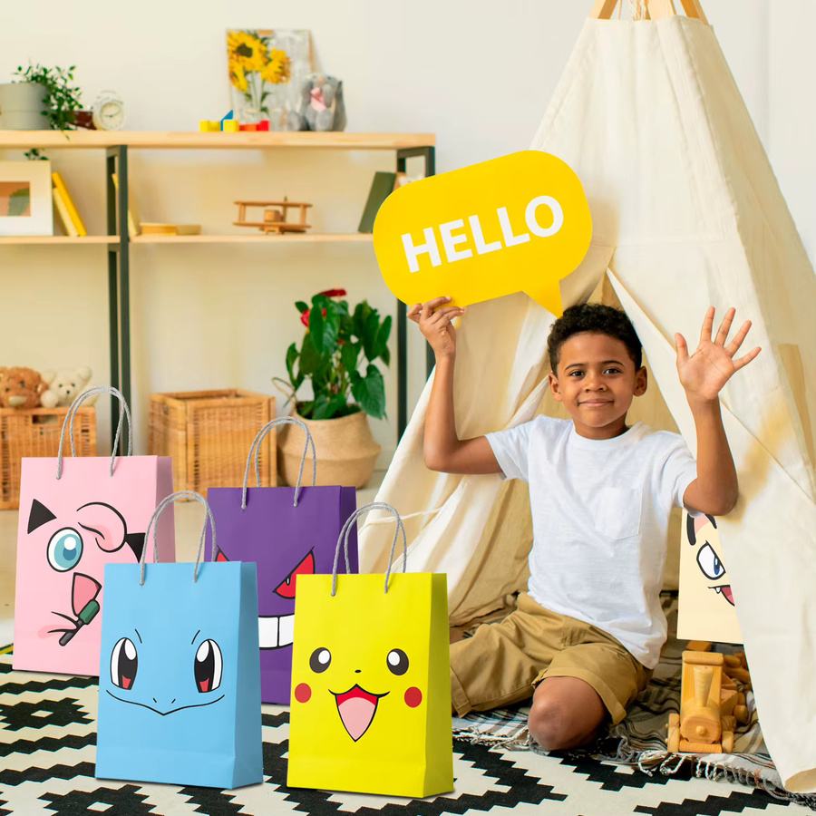 24 Stück Pokemon Pikachu Papiertüten für deine Geburtstagsparty als bunte Geschenktüten und Süßigkeitentüten - Bild 3