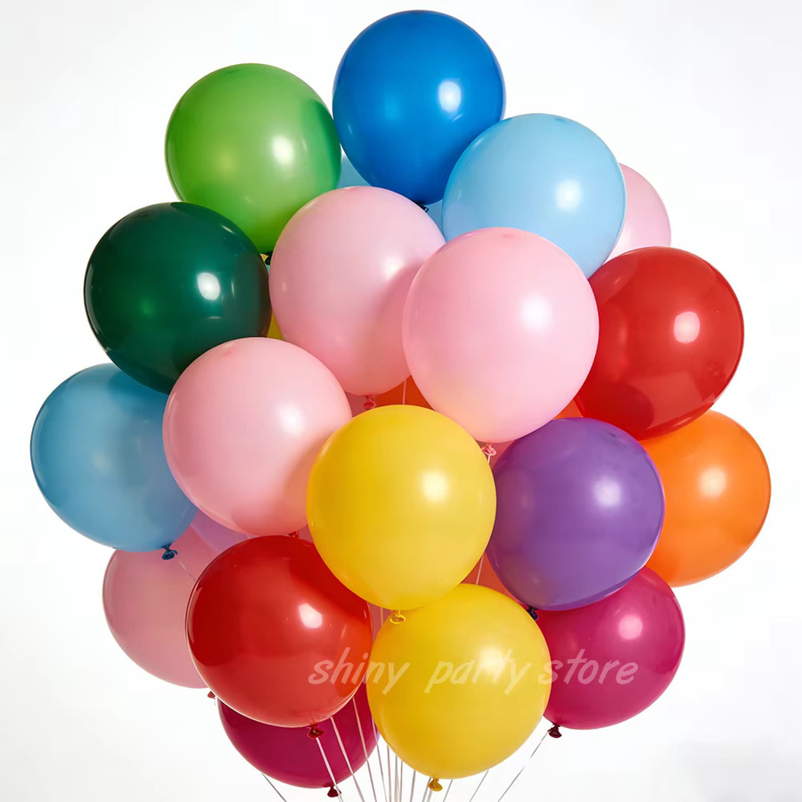 GSF Regenbogen Rundballons Set, 100 Stück, matt, Multicolor, für Hochzeit und Geburtstag - Bild 1