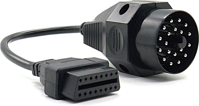 YIQIXIN OBDII-Adapter für BMW 20-polig auf OBD2 16-polig Autodiagnosekabel in Schwarz - Bild 1