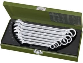 Proxxon MicroSpeeder Ratschen-Set aus Edelstahl in Silber und Grün, Schlüsselgrößen 8 bis 19 mm - Bild 1