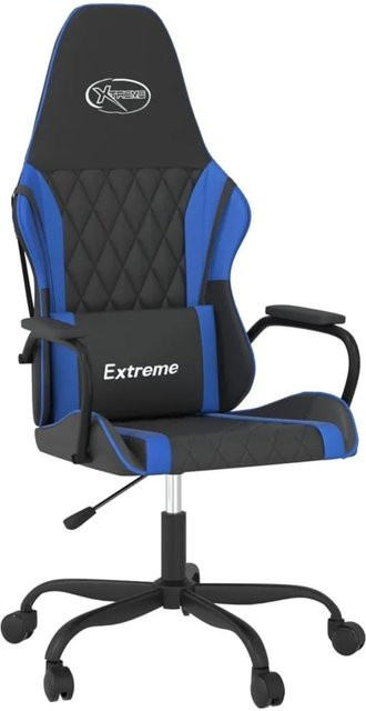 vidaXL Gaming-Stuhl in Schwarz und Blau aus Kunstleder mit Armlehnen und Kopfstütze - Bild 1