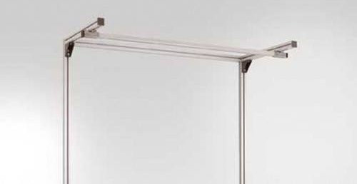 Manuflex LC8311.7035 ESD Alu-Aufbauportal mit Ausleger für CANTOLAB Arbeitstische, Farbe: Silber - Bild 1