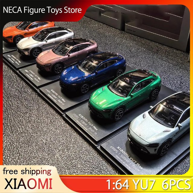 Xiaomi Yu7 Diecast-Automodell-Set, 1:64, Metall, 6-farbig - Bild 1