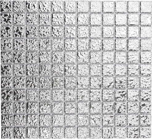 HuH Mosaikfliese Classic aus Keramik in Silber, Wandbelag, B: 30,2 cm, L: 33 cm - Bild 1