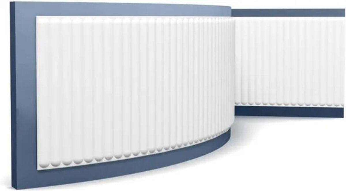 ORAC Wandpaneele W214f in Weiß aus Kunststoff für moderne geometrische Dekorationen - Bild 1