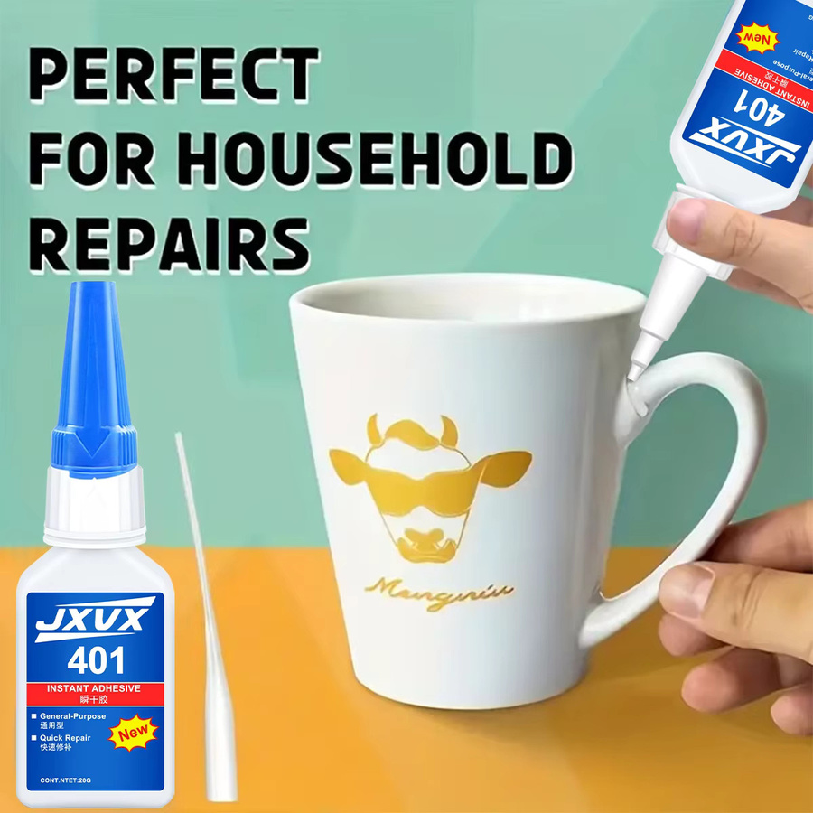LOOLIFL Super Glue Pro Kit 406/480 Medium Cyanacrylat-Kleber mit Präzisionsspitze und verstopfungsfreier Kappe, 20 g - Bild 1