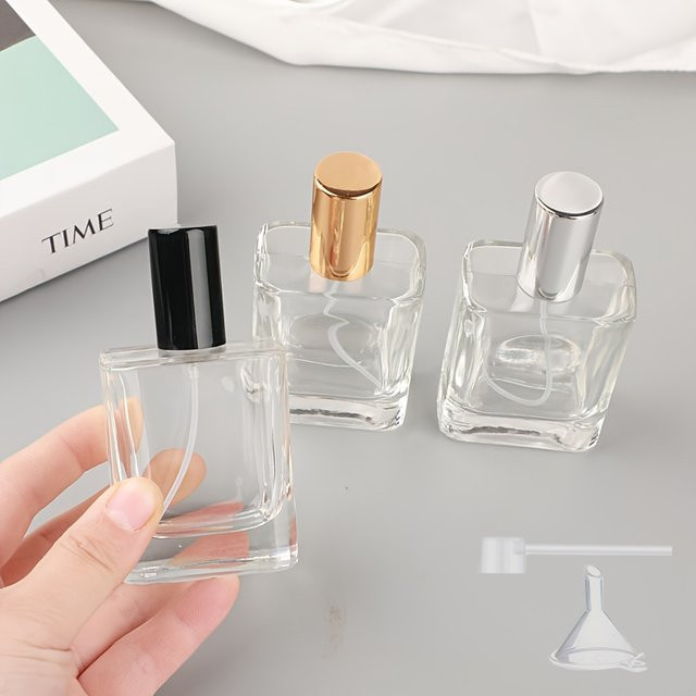 MUB Parfüm-Sprühflasche, 30 ml, klare Reisegröße, mit Spender und Trichter - Bild 1