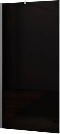 AICA Walk-In Duschkabine mit flexibler Stange aus 8mm NANO-Glas in Rauchglas, B: 90 cm, H: 200 cm, Breite der Stange: 73-120 cm