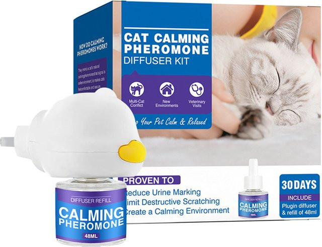 HOBBAGGO Beruhigende Diffusor-Nachfüllung für Katzen mit Pheromonen in Weiß zur Stressreduktion - Bild 1