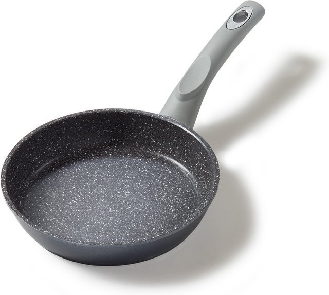 STONELINE Gourmundo Bratpfanne Grau, 18 cm, antihaftbeschichtete Pfanne mit echten Steinpartikeln für alle Herdarten inklusive Induktion - Bild 1