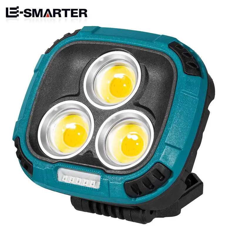ESMARTER COB Multifunktions-Scheinwerfer, wiederaufladbare LED-Arbeitslampe in Schwarz für Notfall und Arbeit - Bild 2