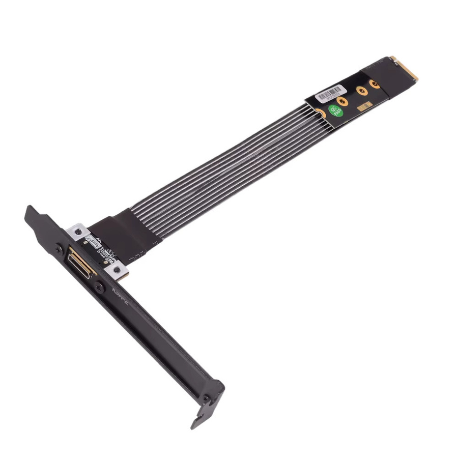 ADT-Link OCuLink Grafikkarte Externer GPU Dock Riser PCIE 4.0 x4 Gen4 M.2 NVMe auf SFF-8611/8612 Adapter Verlängerungskabel in Schwarz - Bild 2