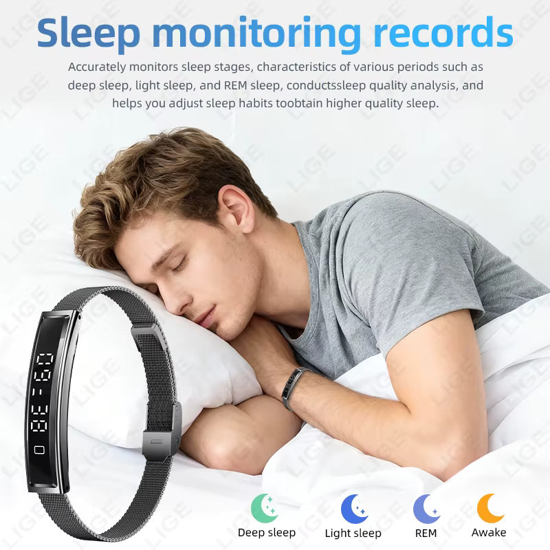 LIGE Smartwatch Gold Unisex mit Herzfrequenz- und HRV-Monitor, Wasserdichtem Sportarmband für Android und iOS mit Anruf-Erinnerung und Schrittzähler - Bild 4