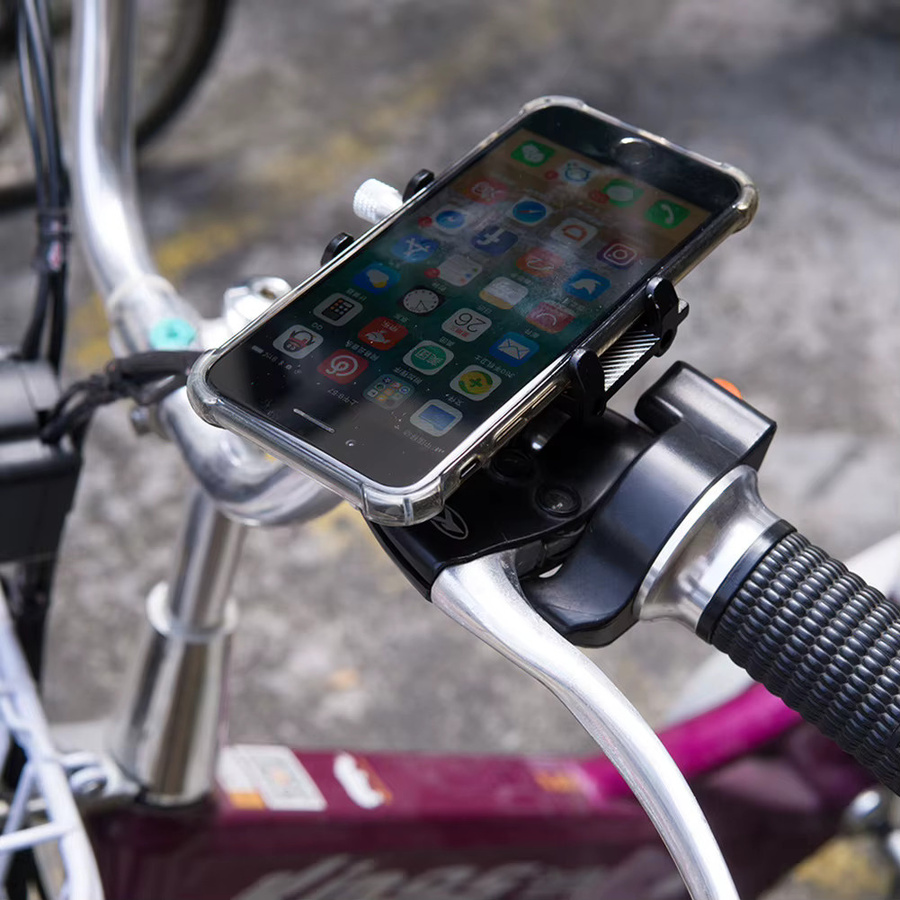 ZTTO Fahrrad-Handyhalterung aus Metall in Schwarz für MTB, Rennrad und Motorrad zur Befestigung von Smartphone oder GPS am Lenker - Bild 4