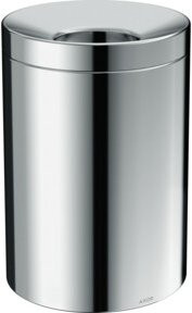 hansgrohe Axor Uni. Circular Abfalleimer freistehend mit Flip-Lid in Silber - Bild 1