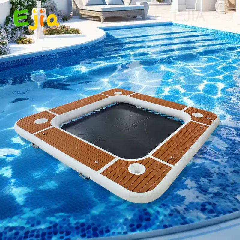 Ejia Aufblasbare schwimmende Plattform als Wasserhängematte und Liegefläche für Pool und See - Bild 2