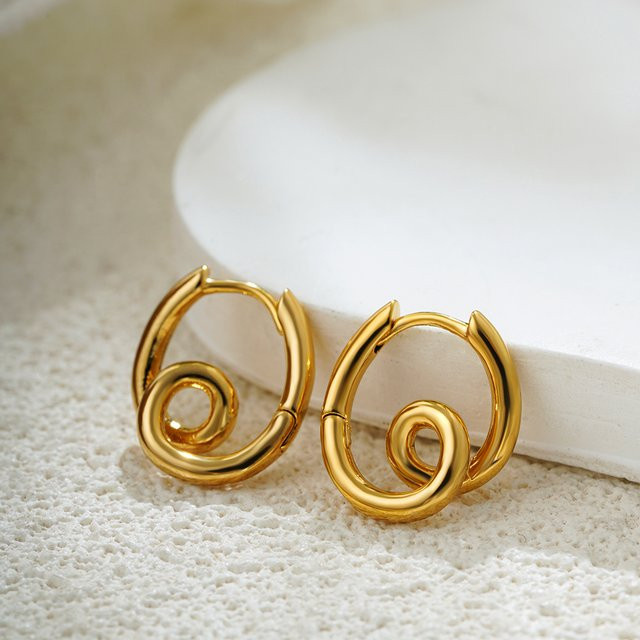 Erpels Vortex-Ohrringe, Gold, Damen - Bild 1