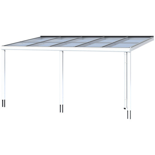 SKANHOLZ Terrassenüberdachung Monza aus Aluminium in Weiß mit Verbund-Sicherheits-Glas (VSG) und integrierter Regenrinne, B/T/H: 541 x 257 x 251 cm - Bild 2