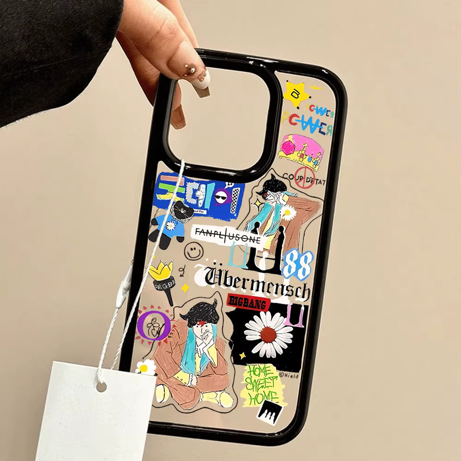 Luxus Acryl Schutzhülle für iPhone 11 12 13 14 15 16 17 Pro Max in Multicolour - Bild 3