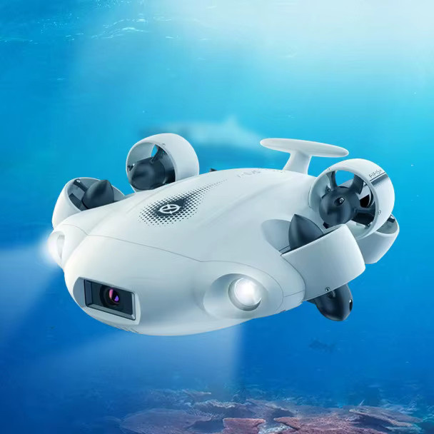 Unterwasserroboter mit Schwenk- und Neigefunktion als Unterwasserdrohne in Weiß - Bild 2