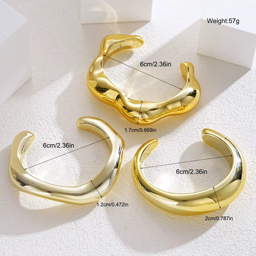 AY Armreif-Set, 3-teilig, Goldfarben, Vintage, Damen - Bild 4