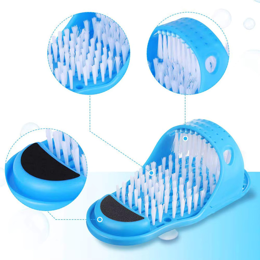 YOCITY Dusch-Fußreiniger Massagebürste mit Fußraspel, Blue, Unisex - Bild 5