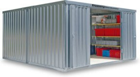 FLADAFI Materialcontainer-Kombination MC 1440 Verzinkt mit Holzfußboden - Bild 1