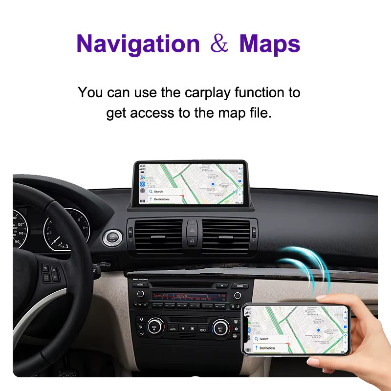 AUTOTOP 10,25 Zoll Linux Android Auto Touchscreen für BMW 1er E81 E82 E87 E88 (2005–2012) mit Carplay, Youtube und iDrive Unterstützung in Schwarz - Bild 6