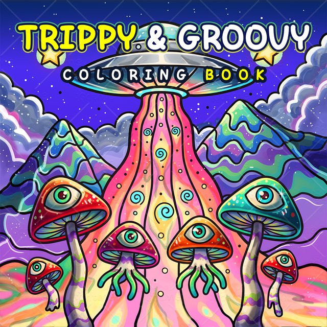 TRIPPY & GROOUY Malbuch, mit Kühnen und Einfachen Mustern, für Erwachsene - Bild 1