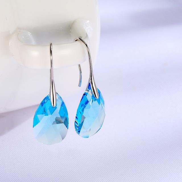 Wucifang Jewelry Tropfenohrringe, Aquamarin, Silber, Damen - Bild 1