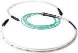 ACT Multimode Glasfaserkabel OM3 50/125 Indoor/Outdoor mit 8 Fasern und LC-Steckern, Farbe: Aqua/Gelb, Länge: 100 m - Bild 1