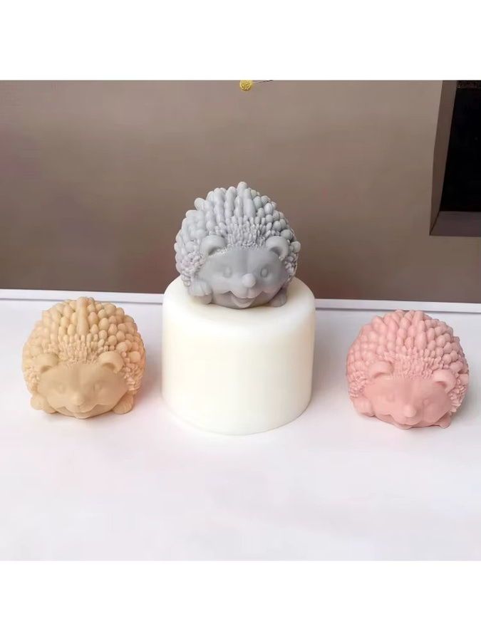 LONTL Silikonform Igel für DIY Kerzen Gips Harz Seife und Schokolade in Multicolour - Bild 5