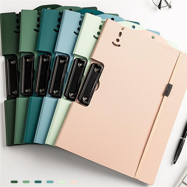 A4 Boardklemme Dokumentenhalter aus Kunststoff in Beige für Büro und Schule - Bild 1