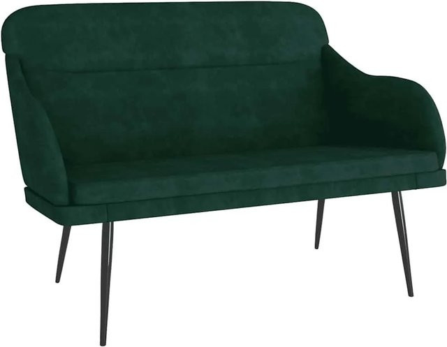 vidaXL Sitzbank aus Samt in Dunkelgrün B/T/H: 110 x 76 x 80 cm - Bild 1