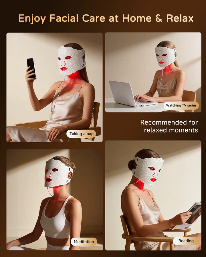 Yarrasonic LED-Maske zur Rotlichttherapie für das Gesicht, Unisex - Bild 5