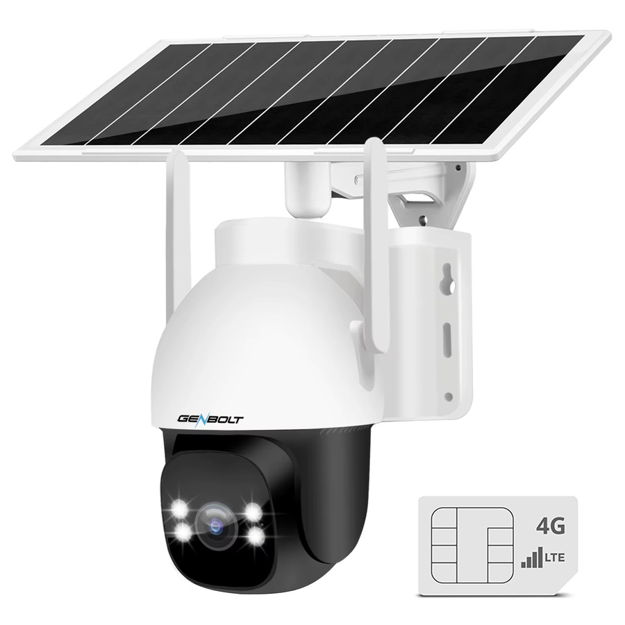 GENBOLT AOV 4G LTE Solarkamera in Weiß mit 2K Auflösung, 15600mAh 8W Akku, 24/7 Aufnahme, F1.0 Farbnachtsicht und KI-Menschen- sowie Haustiererkennung - Bild 6