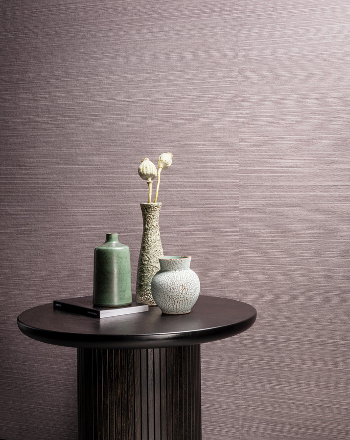 Arte International Essentials Wallpaper Le Sisal Mauve Abstract Non-Woven Vinyl - Bild 1