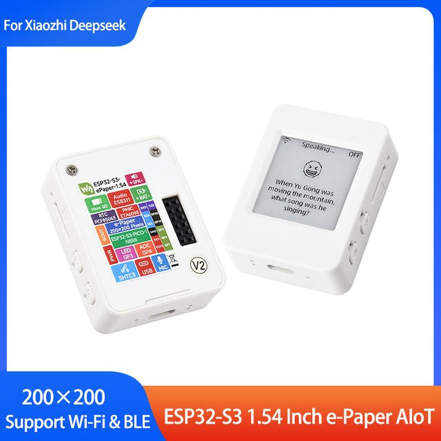 SHCHV ESP32-S3 AIoT Entwicklungsboard mit 1,54 Zoll E-Paper Display, 200x200 Pixel, unterstützt Wi-Fi und BLE für Xiaozhi Deepseek - Bild 1
