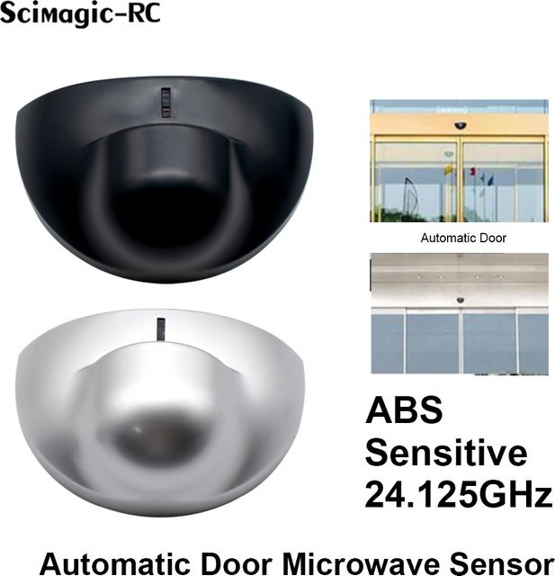 Scimagic-RC kabelgebundener Mikrowellen-Bewegungssensor Radardetektor in Schwarz für automatische Türen und Aufzüge mit 24,125 GHz - Bild 1