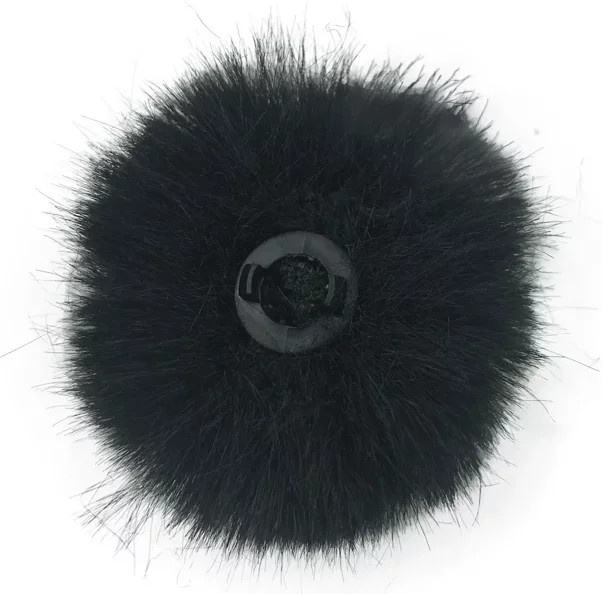HENRYSIN Pelziger Windschutz in Schwarz kompatibel mit RODE Wireless GO I und Saramonic Blink500 Drahtlosen Mikrofonen - Bild 1